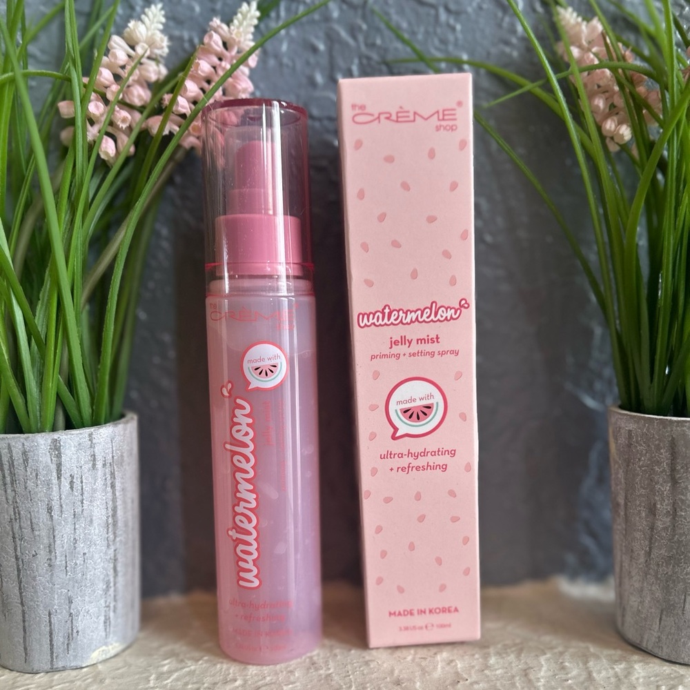 The Crème Shop Watermelon Jelly Mist Priming + Setting Spray Korean Skin Care
